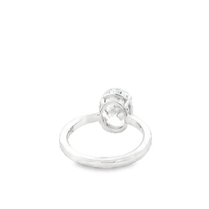 LAB GROWN OVAL DIAMOND 3.04ct SOLITAIRE ENGAGMENT RING