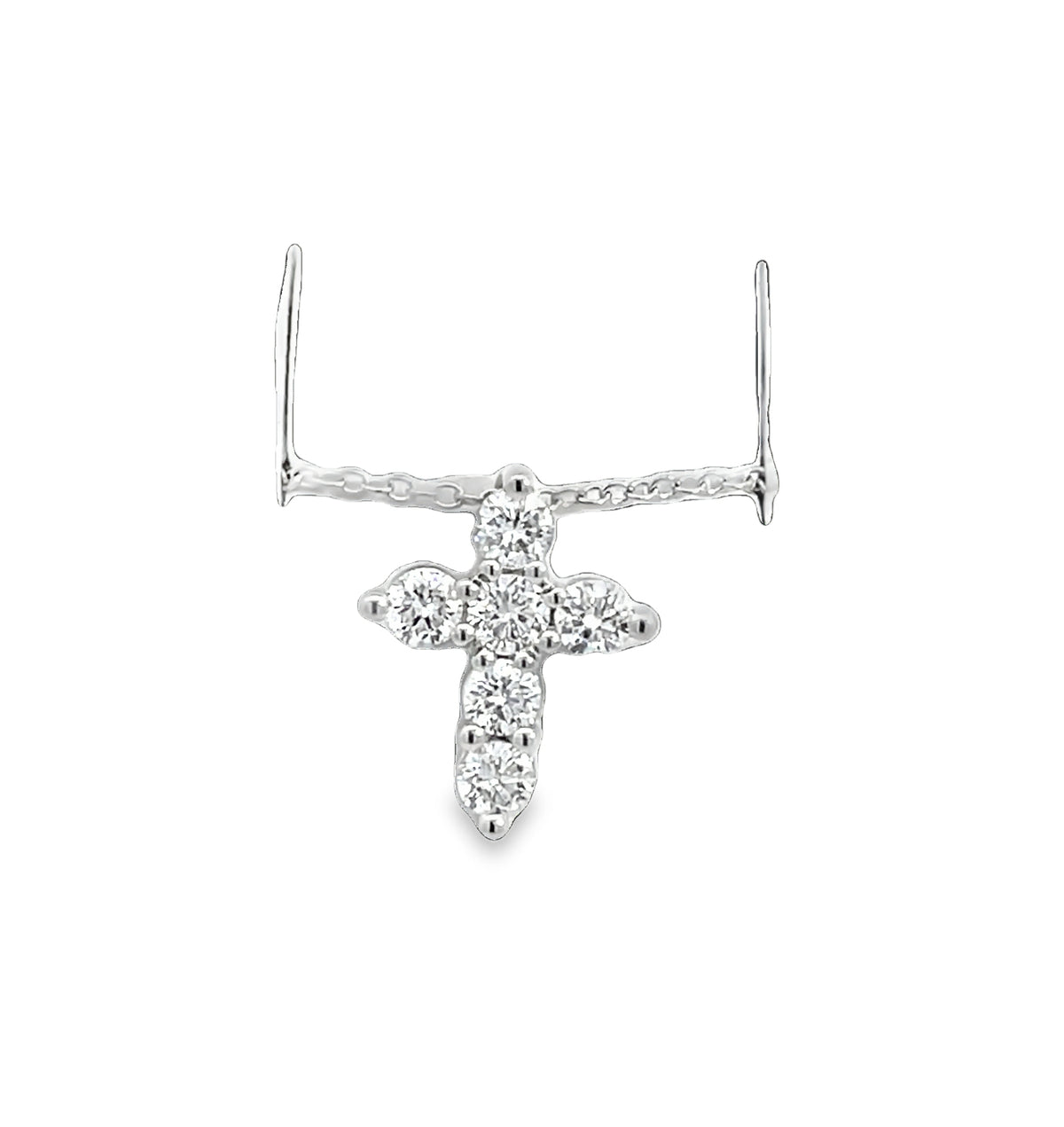 LAB GROWN ROUND DIAMONDS 1/2CTW CROSS PENDANT