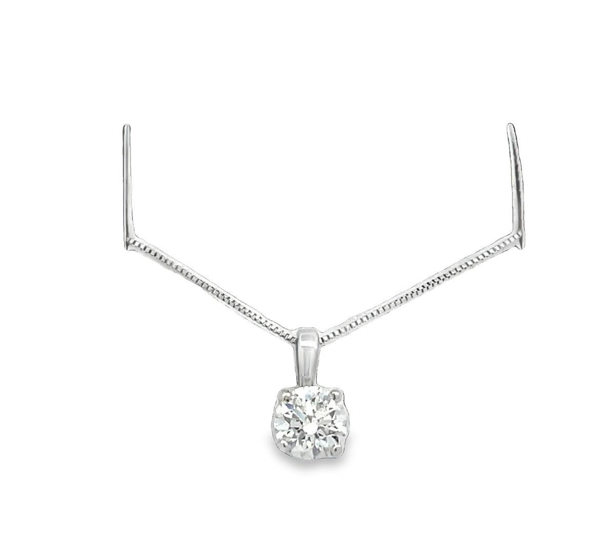 LAB GROWN ROUND DIAMOND 0.55CT SOLITAIRE DROP PENDANT