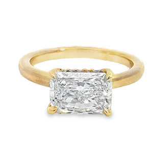LAB GROWN RADIANT & ROUND DIAMONDS 2.21CTW EAST-WEST SOLITAIRE ENGAGEMENT RING