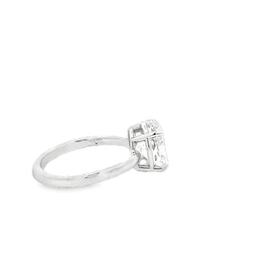 LAB GROWN OVAL DIAMOND 3.04ct SOLITAIRE ENGAGMENT RING