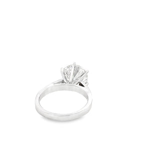 LAB GROWN ROUND DIAMOND 4.02CT SOLITAIRE ENGAGEMENT RING