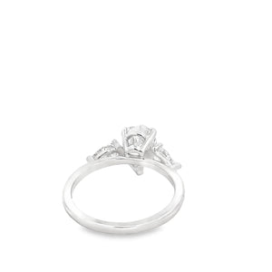 Lab Grown Pear Diamonds 2.22ctw Three Stone RIng