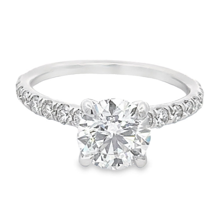 LAB GROWN ROUND DIAMONDS 1.85CTW CATHEDRAL PRONG SET RING