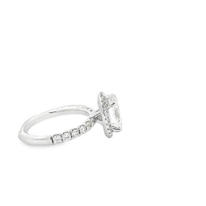 LAB GROWN OVAL & ROUND DIAMONDS 2.78ctw HALO STYLE RING