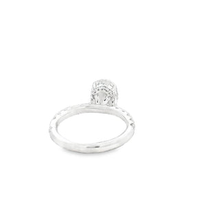 LAB GROWN OVAL & ROUND DIAMONDS 2.67ctw PRONG SET RING