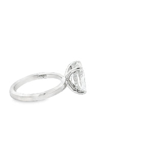 LAB GROWN OVAL & ROUND DIAMONDS 3.16ctw SOLITAIRE RING