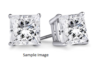 PRINCESS DIAMONDS 2.00CTW STUD EARRINGS