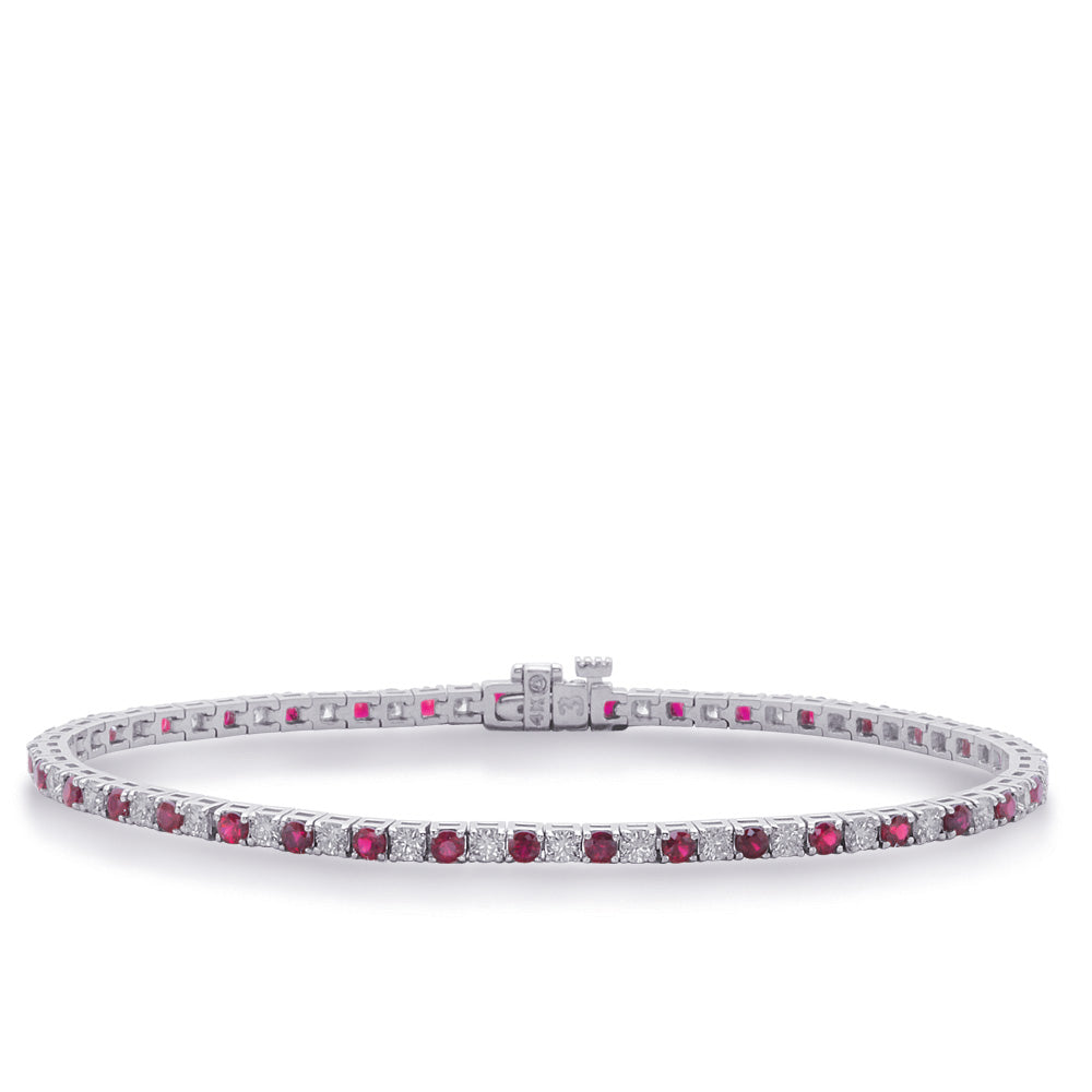 Ruby & Diamond Bracelet-2.88ctw