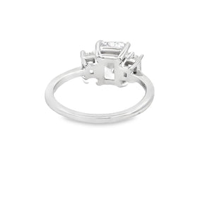 LAB GROWN RADIANT AND BAGUETTE DIAMOND 2.42CTW THREE STONE RING