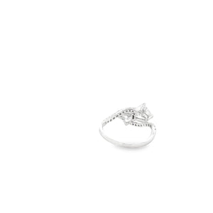 LAB GROWN HEART & ROUND DIAMONDS 2 1/4CTW TWO STONE RING