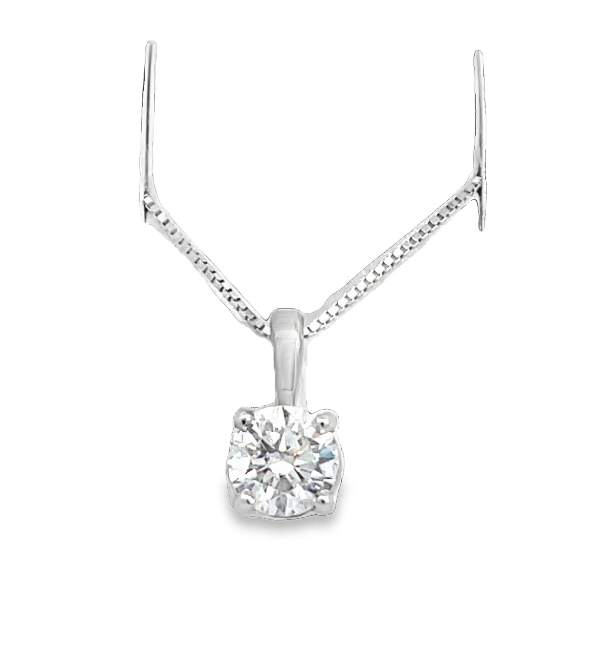 LAB GROWN ROUND DIAMOND 0.71CT SOLITAIRE DROP PENDANT