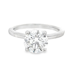 LAB GROWN ROUND DIAMOND 2.01CT SOLITAIRE ENGAGEMENT RING