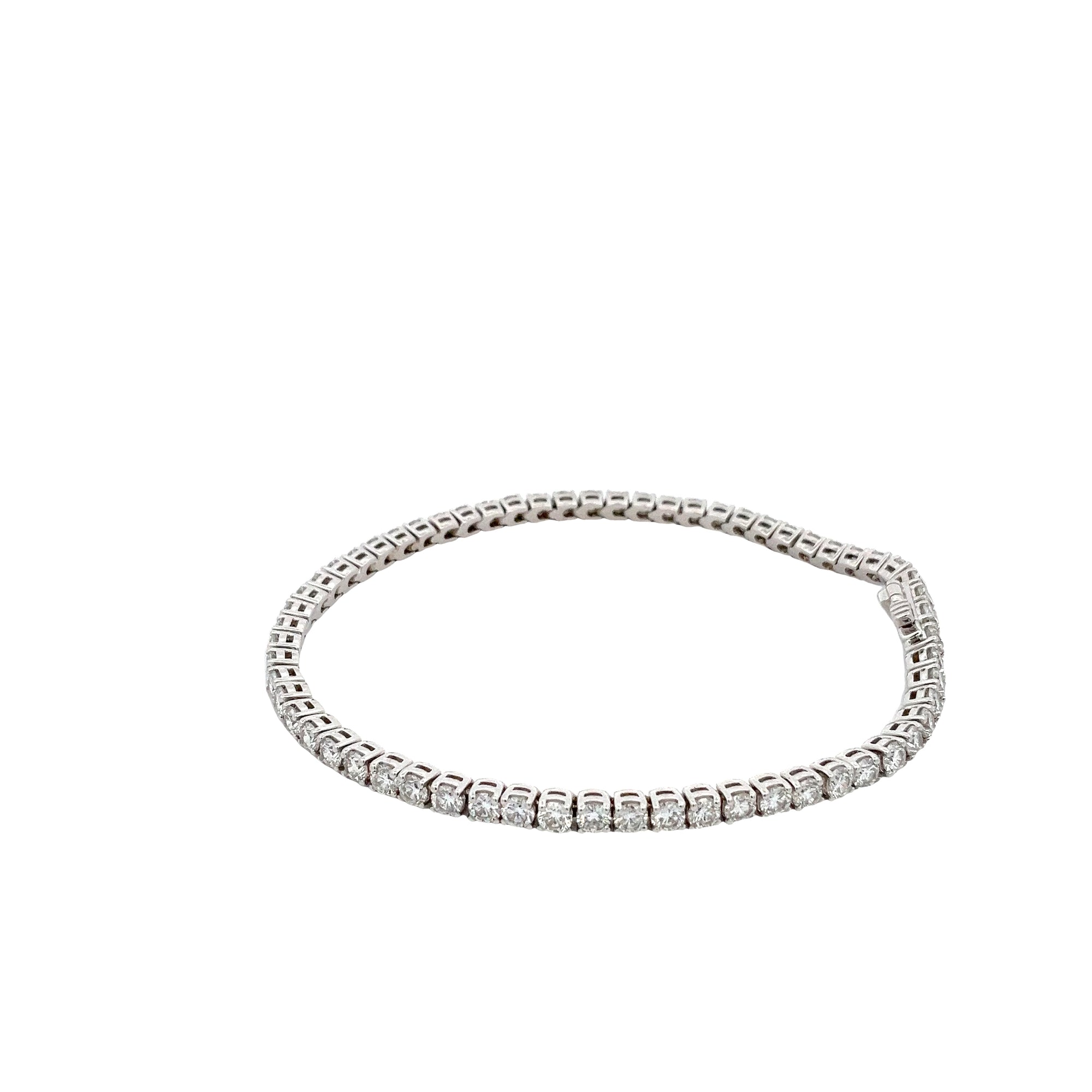Amazon.com: IMOLOVE 18K White Gold Plated 3mm Cubic Zirconia Classic Tennis  Bracelet | Silver Bracelets for Women | Size 6.69 Inch: Clothing, Shoes &  Jewelry