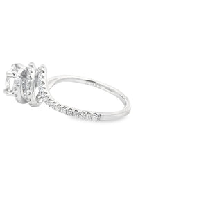 LAB GROWN AND NATURAL DIAMOMNDS 1.23CTW SWIRL HALO RING