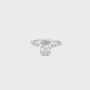 LAB GROWN OVAL & ROUND DIAMONDS 2.67ctw PRONG SET RING