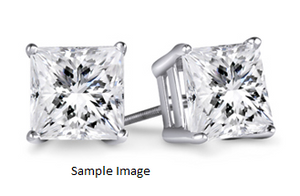 LAB GROWN PRINCESS CUT DIAMOND STUDS